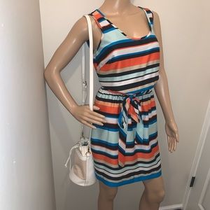 Banana Republic Striped Colorful Ribbon Dress